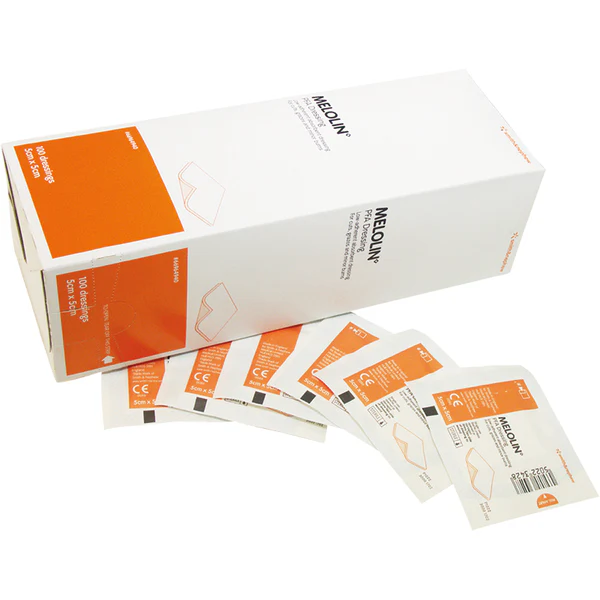 Mélolin - Compresse stérile absorbante et non adhérente 5 x 5cm