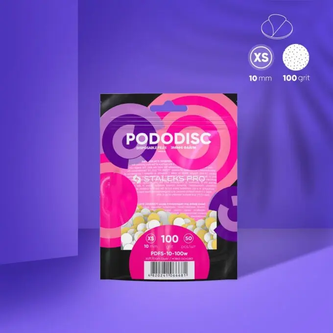 [VDP-PODO-BSXS100] Embouts blancs à base souple PODODISC XS (Grain 100)