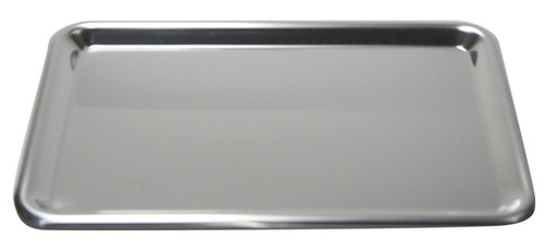 Plateau d'instruments inox brillant 15 x 10cm